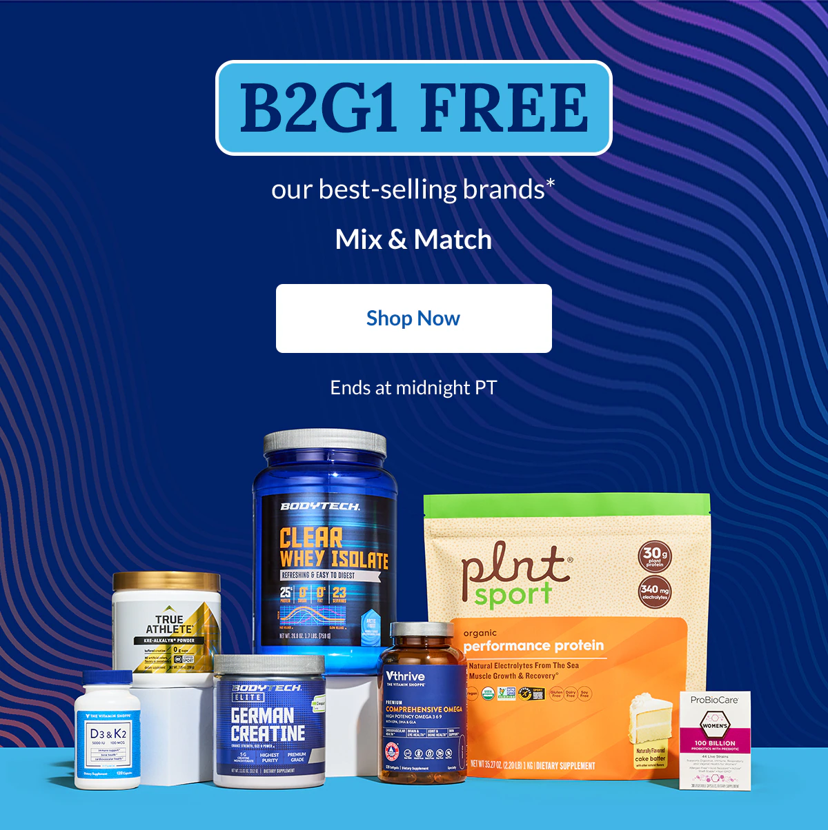 B2G1 FREE our best–selling brands*. Mix & Match. Shop Now | Ends at midnight PT