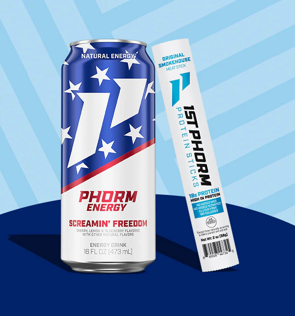 PHORM drinks and snacks