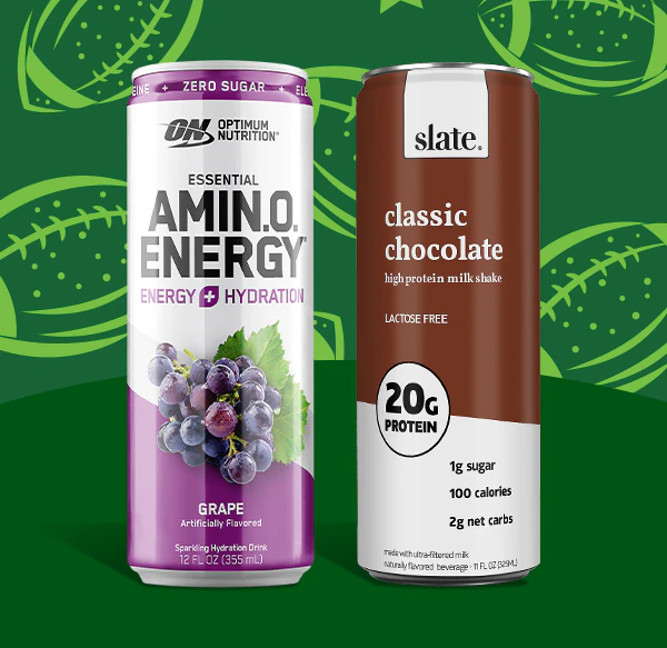Drink Specials AMIN.O. Energy & Slate protein milk shakes. Find a Store