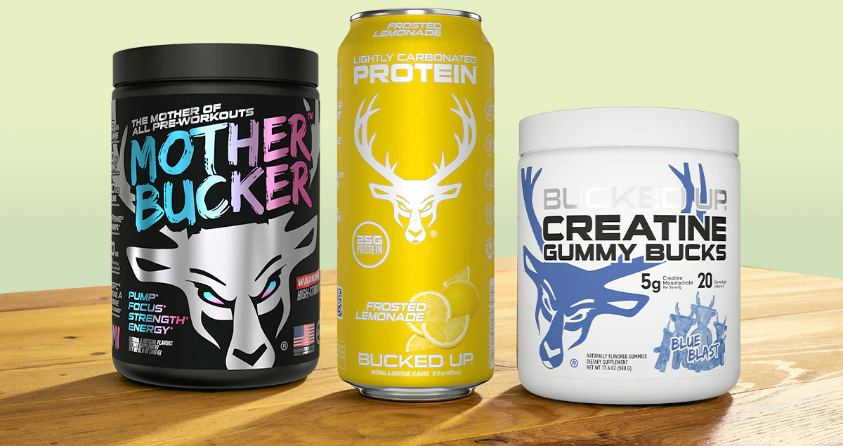 MOTHER BUCKER, LIGHTLY CARBONATED PROTEIN AND CREATINE GUMMY BUCKS items. Shop for these products.