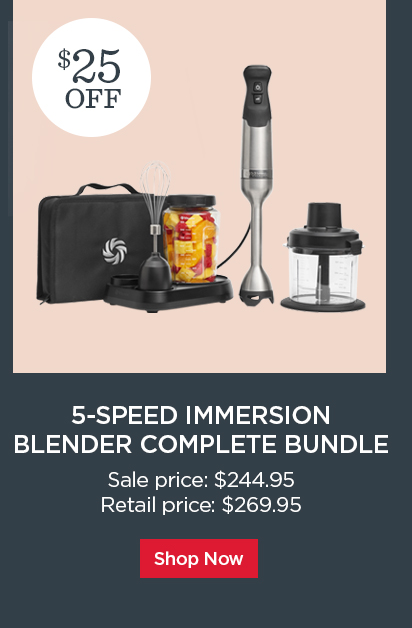 5-Speed Immersion Blender Complete Bundle - now $25 off