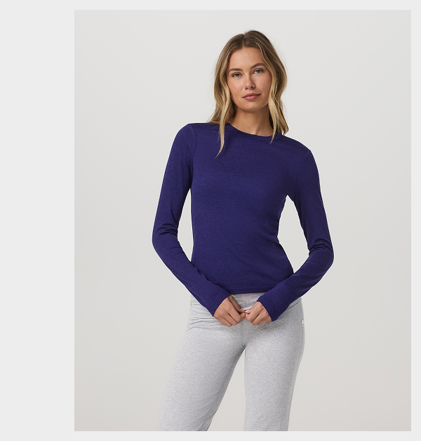 LS Halo Essential Crew Tee - Stellar Sky Heather