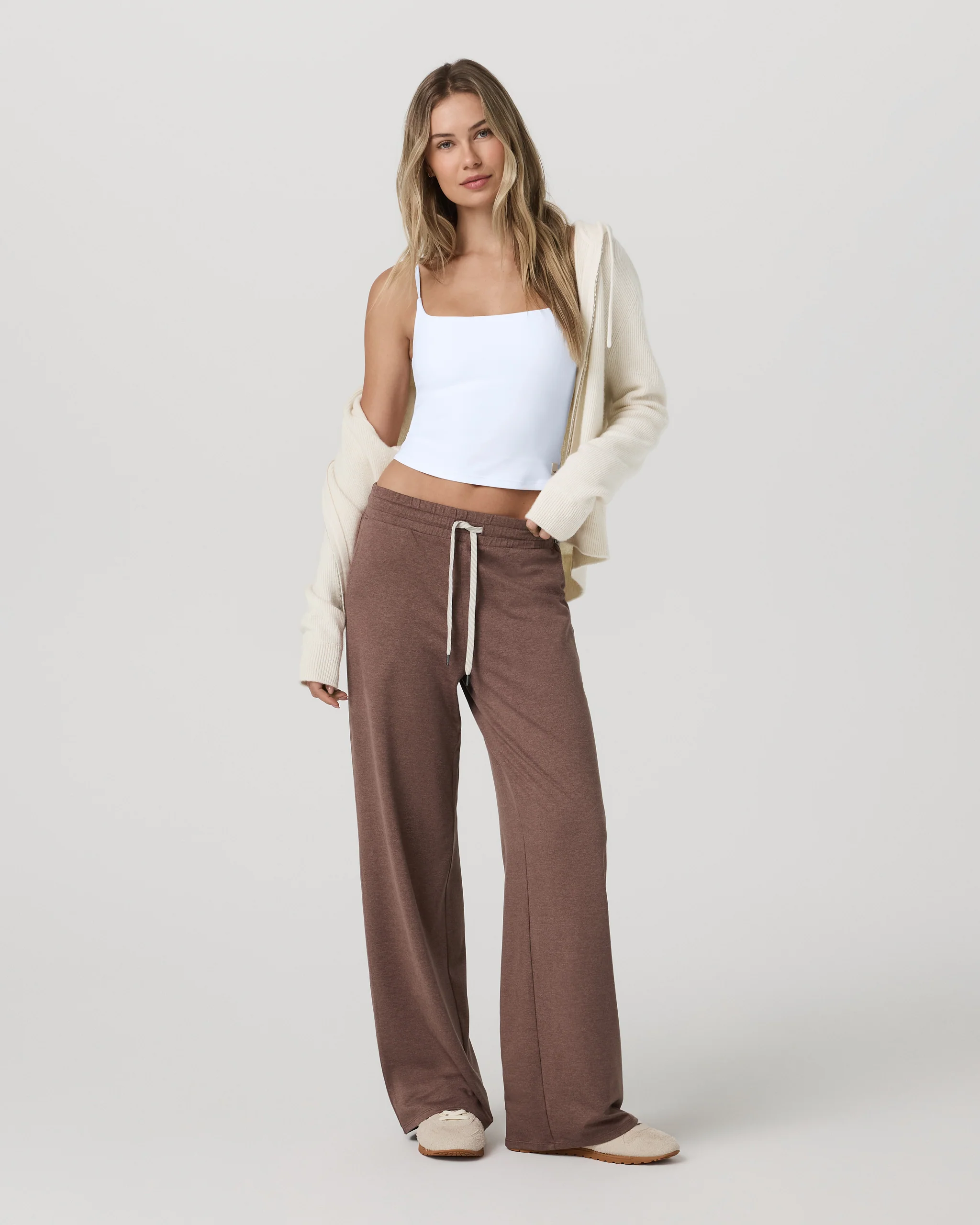 Image of Halo Essential Wideleg Pant | Sable Heather