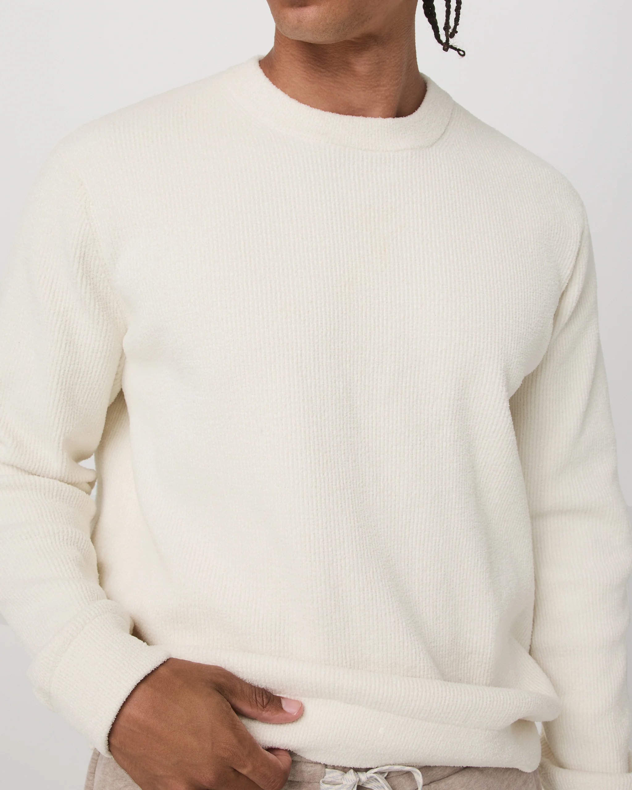 Image of Midweight Rib Sweater | Ivory