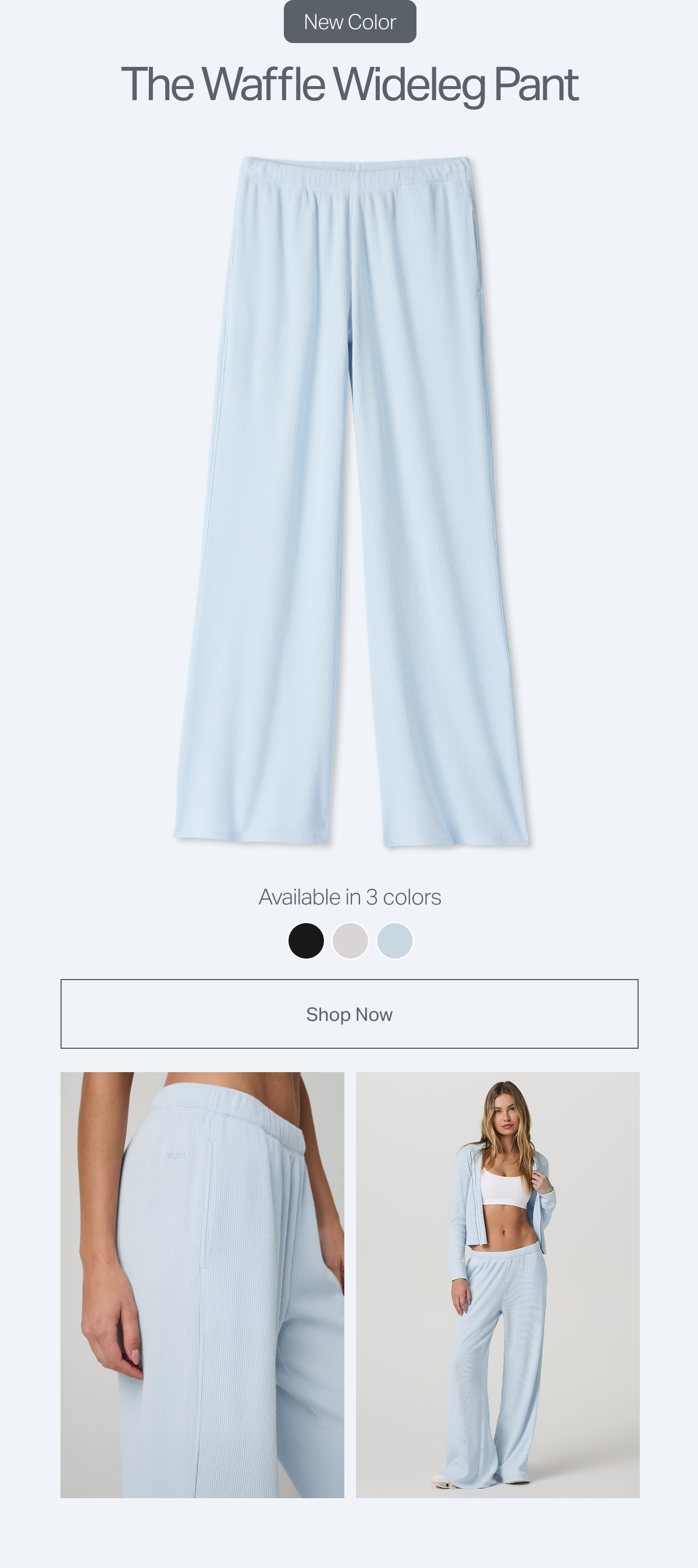 The Waffle Wideleg Pant