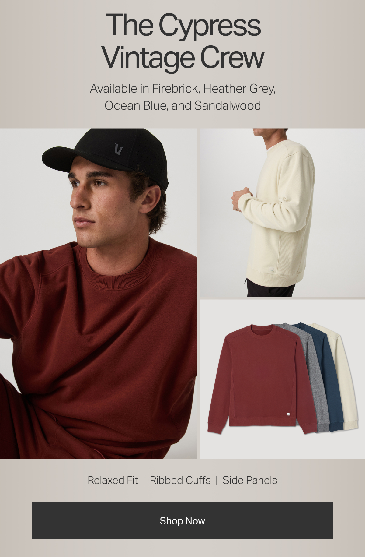 New Styles: The Cypress Vintage Crew - Shop Now