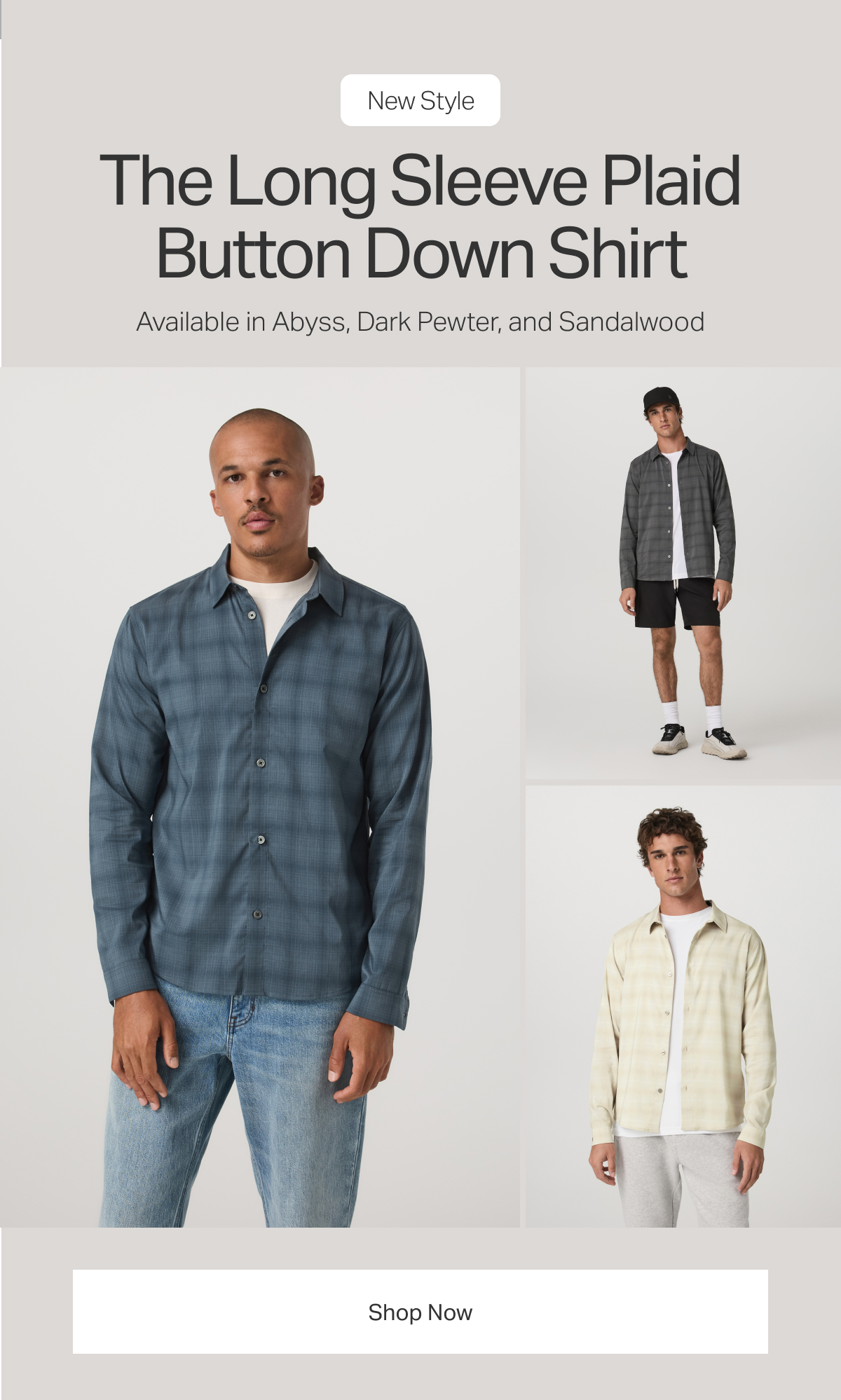 New Style: The Long Sleeve Plaid Button Down Shirt