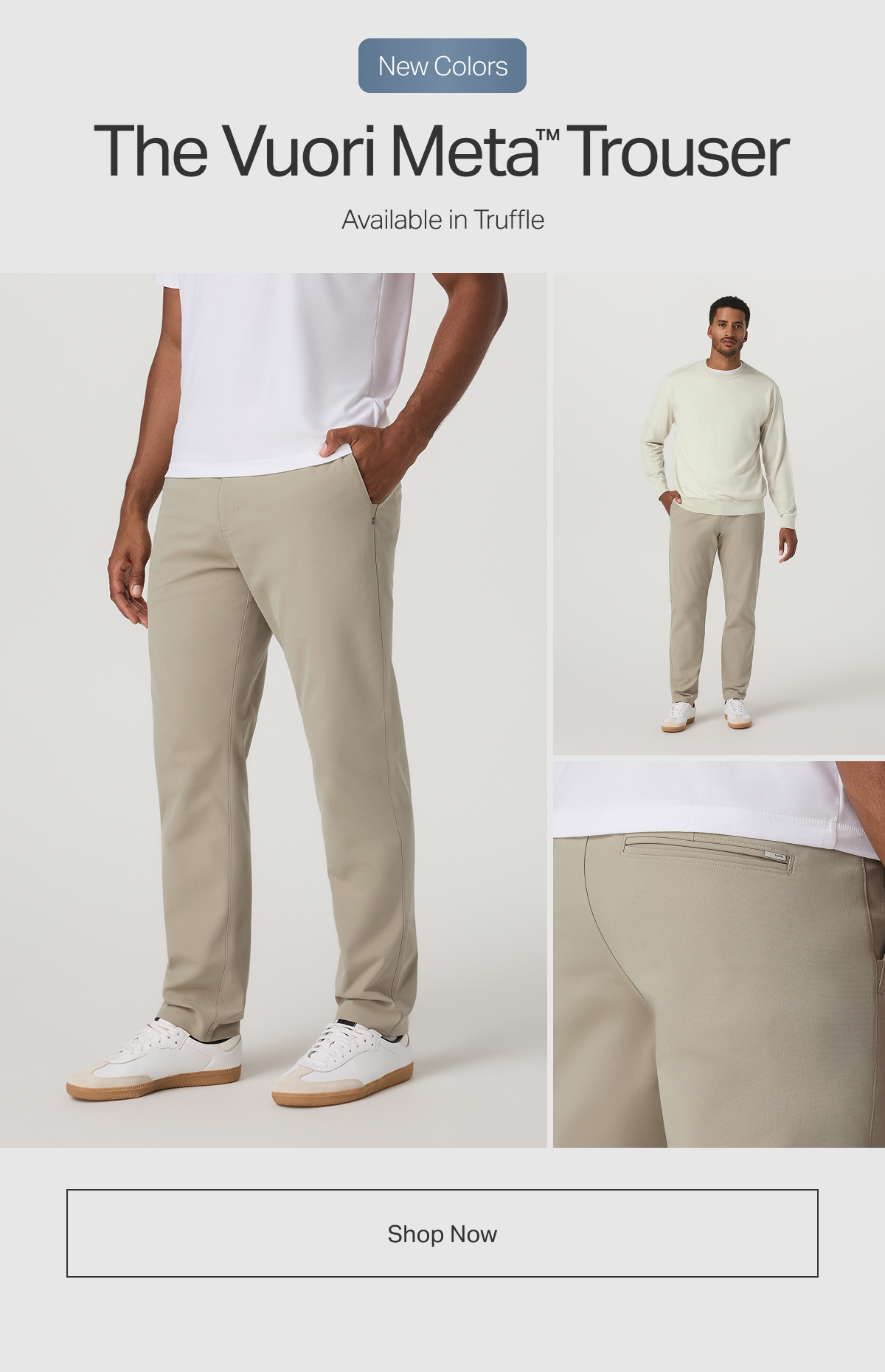 The Vuori Meta Trouser - New in Truffle