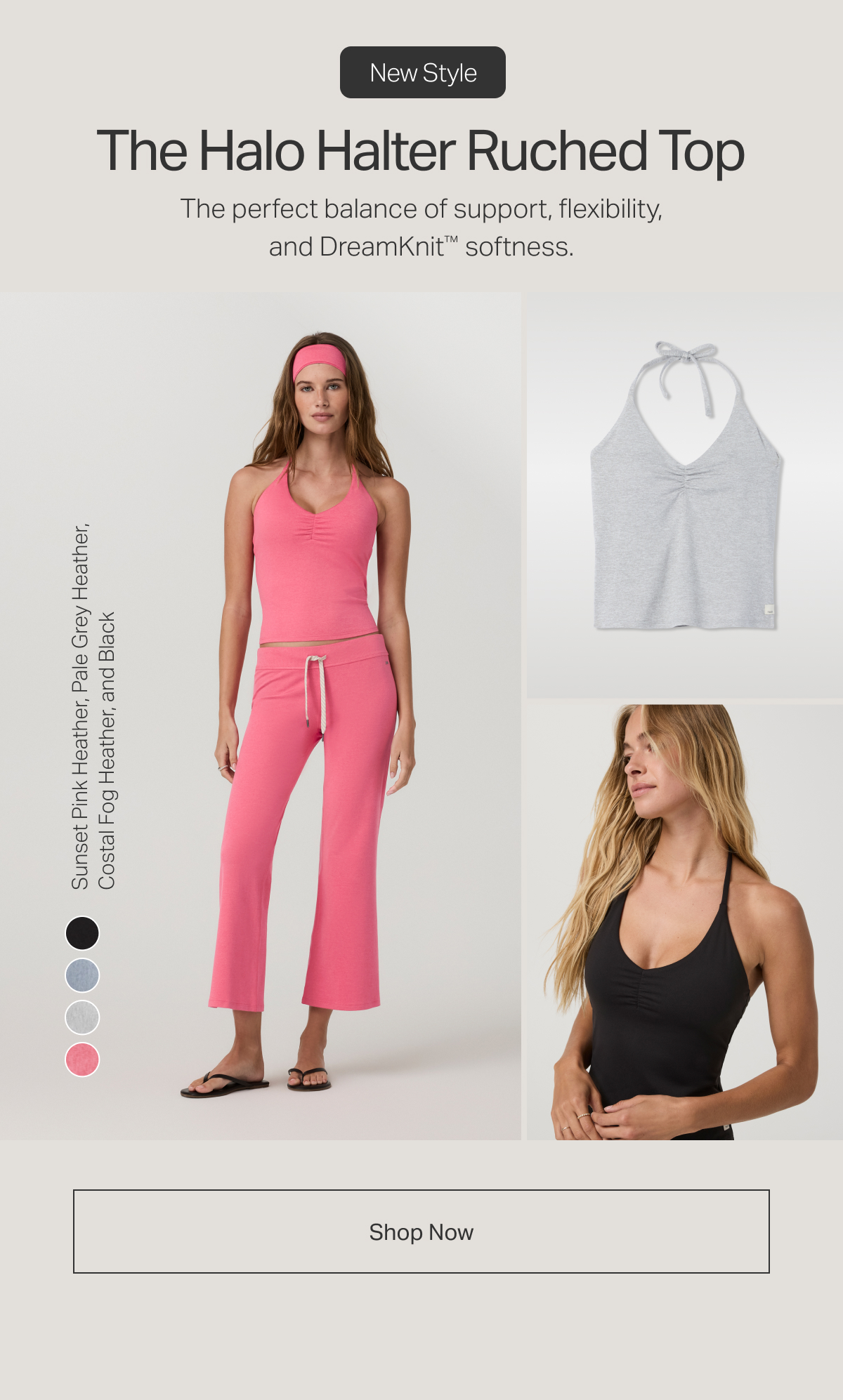 New Style: The Halo Halter Ruched Top