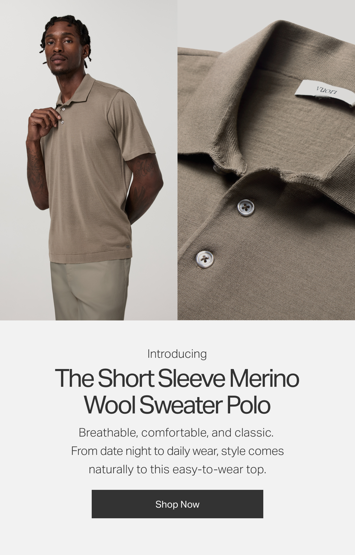Introducing The Short Sleeve Merino Wool Sweater Polo