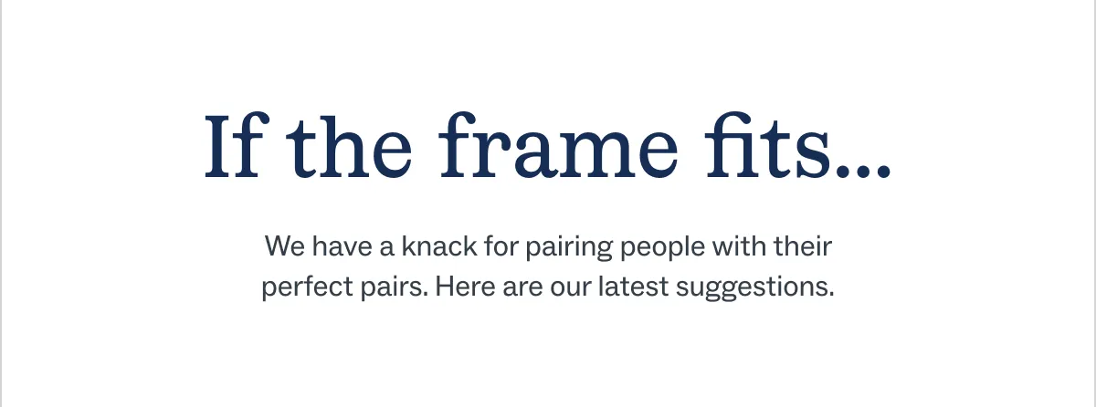 If the frame fits