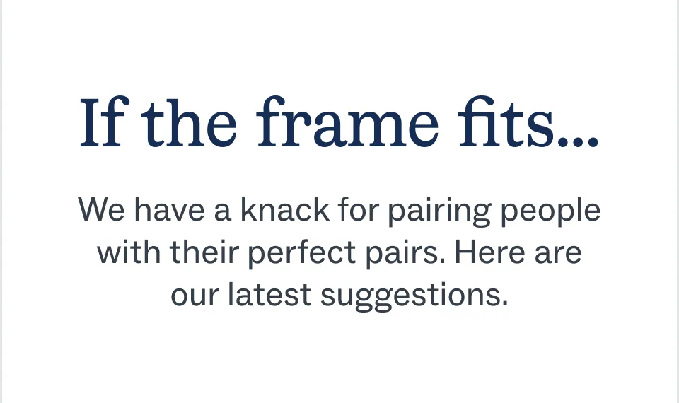 If the frame fits