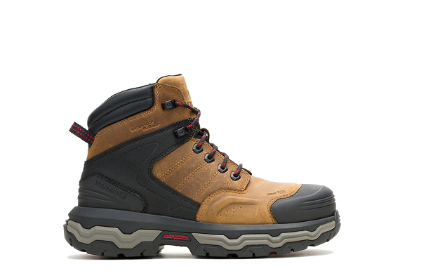 Wolverine - Men's Alpha ft Wolverine Infinity System 6-inch CarbonMax® Work Boot - Dark Tan colorway.