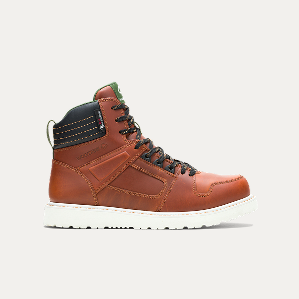 Wolverine - Men's Maker Wedge 6-inch Work Boot - Maple colorway.