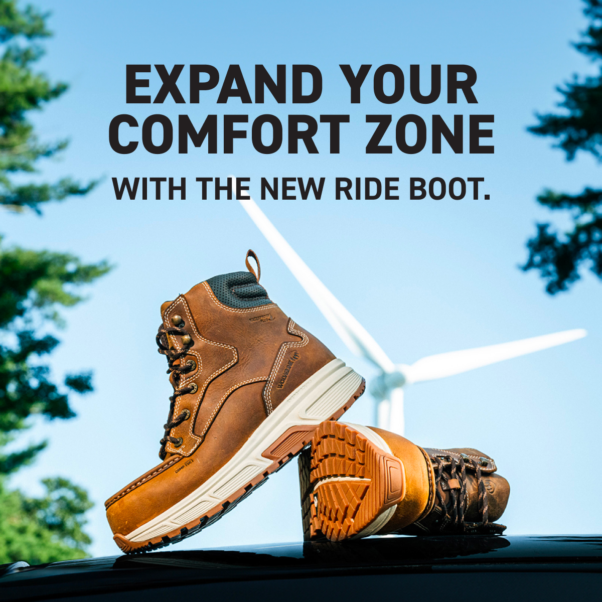 Wolverine - EXPAND YOUR COMFORT ZONE WITH THE NEW RIDE BOOT.