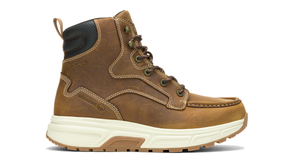Wolverine - Men's Ride Performance Wedge 6-inch Soft-Toe Work Boot - Cashew colorway.