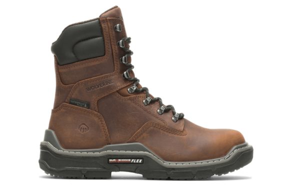 Wolverine - Men's Raider DuraShocks® Waterproof 8-inch Work Boot - Peanut colorway.