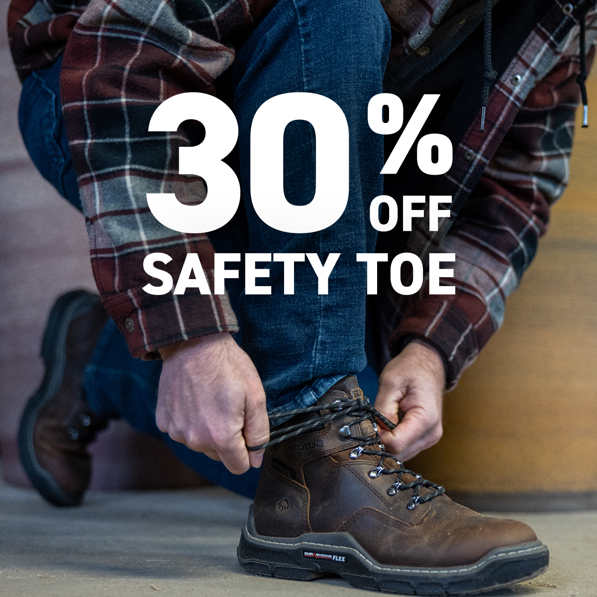 Wolverine - 30% OFF SAFETY TOE.