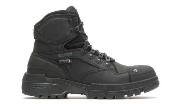Wolverine - Men's Legend DuraShocks® CarbonMAX® 6-inch Boot - Black/Yellow colorway.