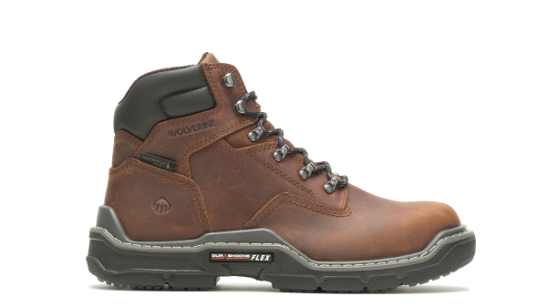 Wolverine - Men's Raider DuraShocks® Waterproof 6-inch CarbonMAX® Work Boot - Peanut colorway.