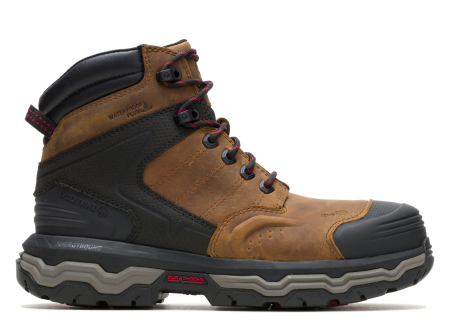 Wolverine - Men's Alpha ft Wolverine Infinity System 6-inch CarbonMax® Work Boot - Dark Tan colorway.
