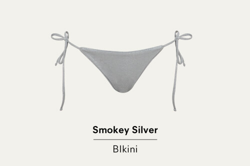 Smokey Silver Sunning Low Rise Tie Side Bikini Bottom
