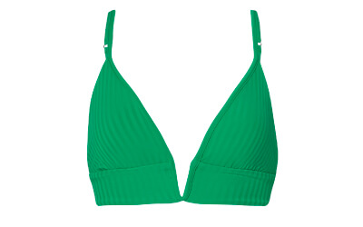 Enchanting Emerald Parade Long Line Triangle Bikini Top