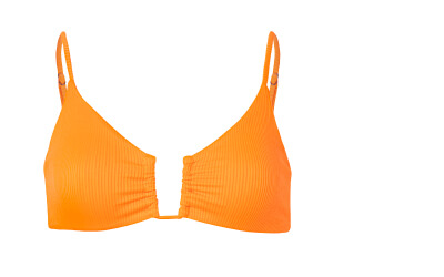 Neon Orange Bia U Wire Bralette Bikini Top