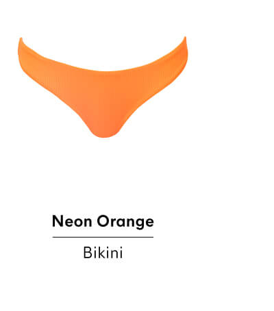 Neon Orange Flirt Low Rise Thin Side Bikini Bottom