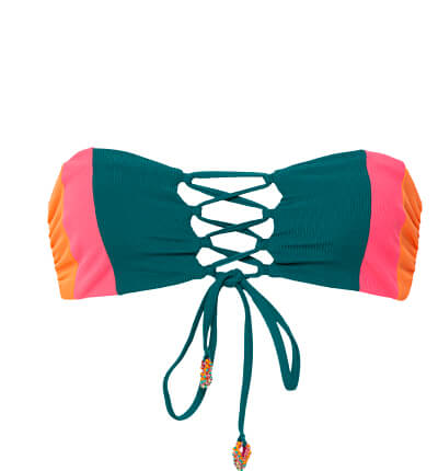 Verdant Breeze Nomad Strapless Bandeau Bikini Top