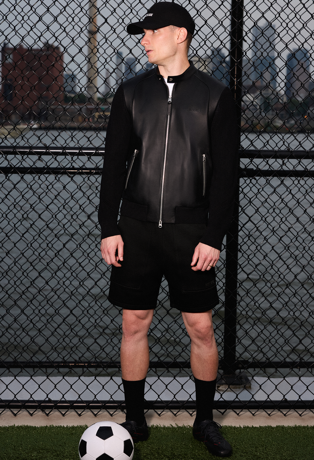 Discover DOMINIC-Z Mixed Media Logo Jacket