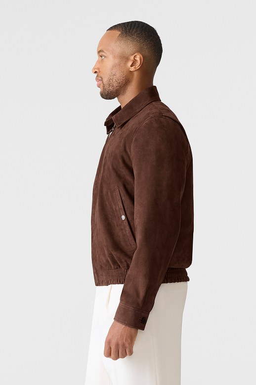 GIOVANNI-SU suede bomber jacket for men