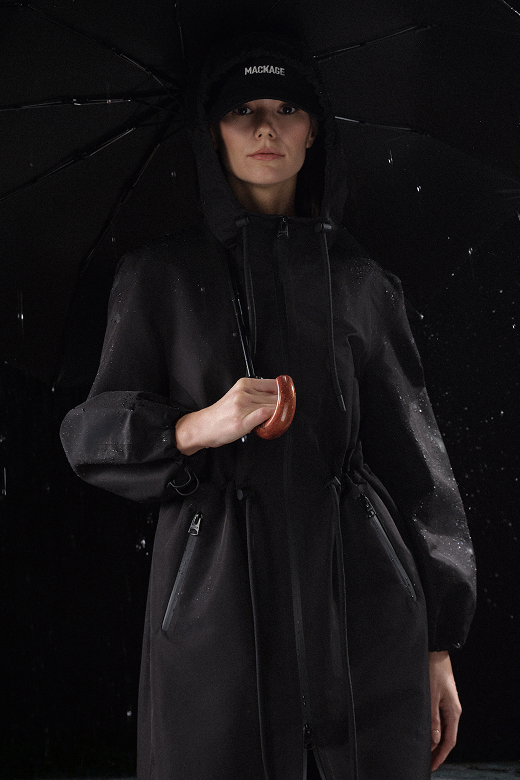 MEKELLE-Z Long Recycled Technical Rain Coat for Women
