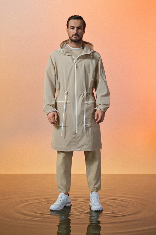 GAGE Long Seam-Sealed Rain Jacket for Men