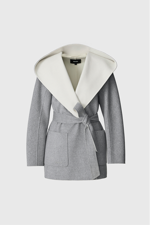 PAYA-Z Wool Wrap Coat With Sash Belt for Women