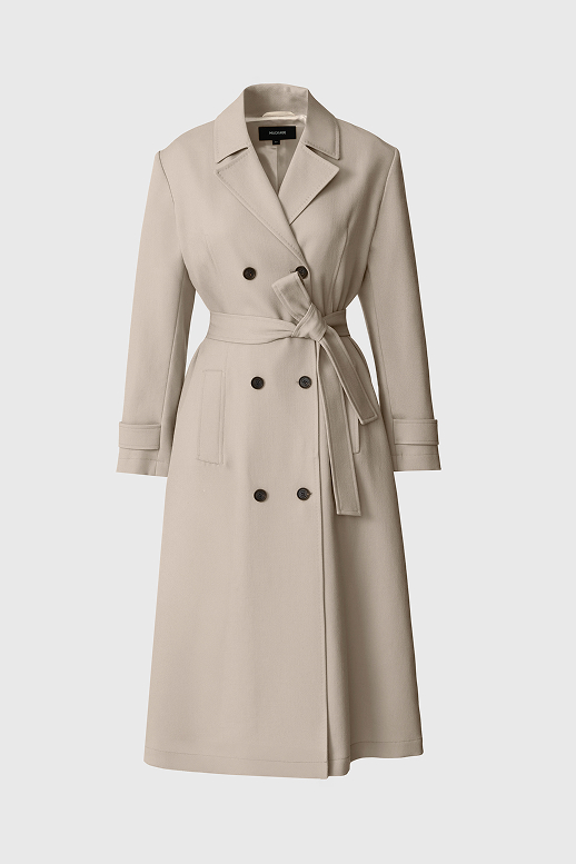 LORNA Wool Gabardine Trench Coat for Women
