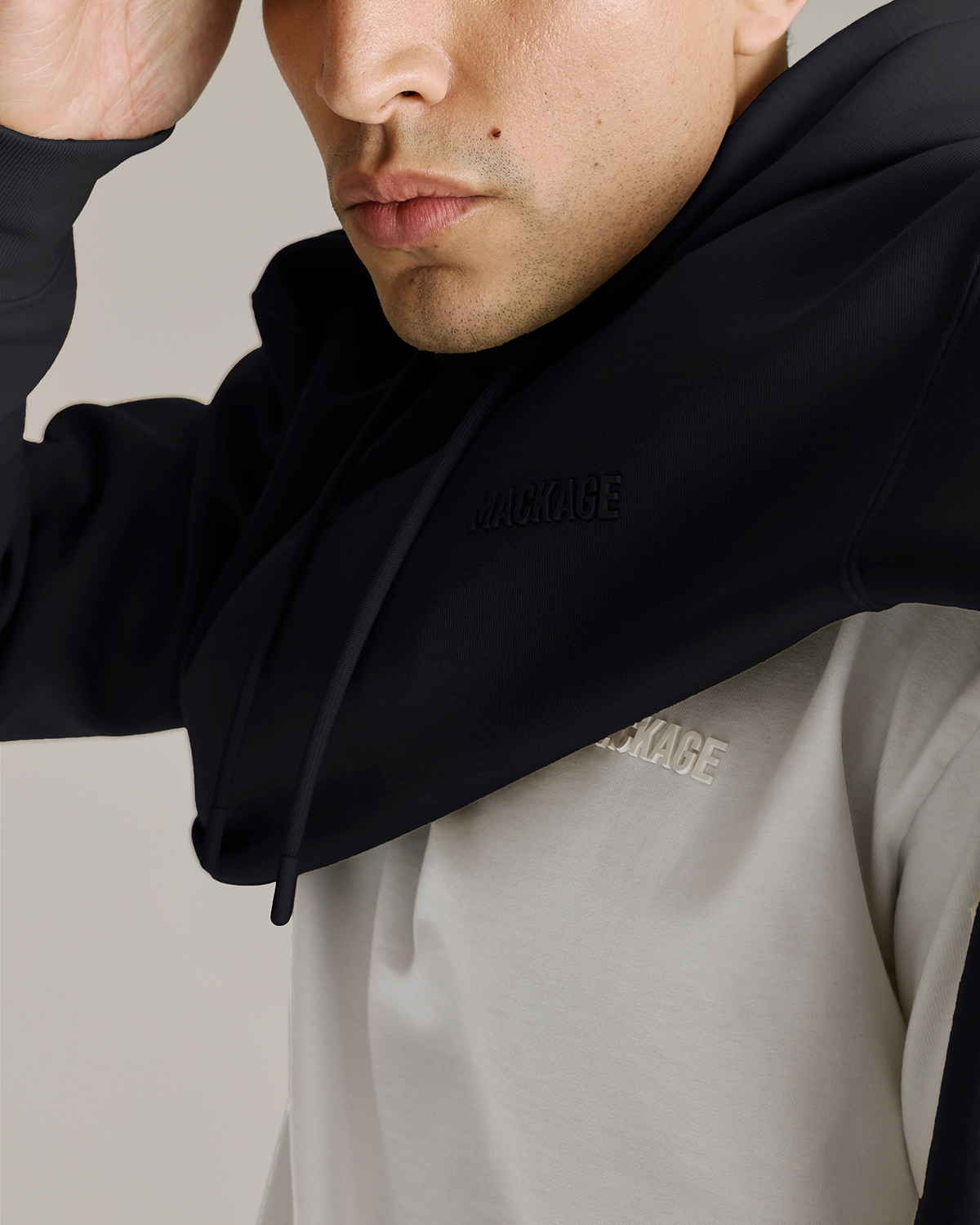 KOLTON Double-Face Jersey Logo Hoodie for men