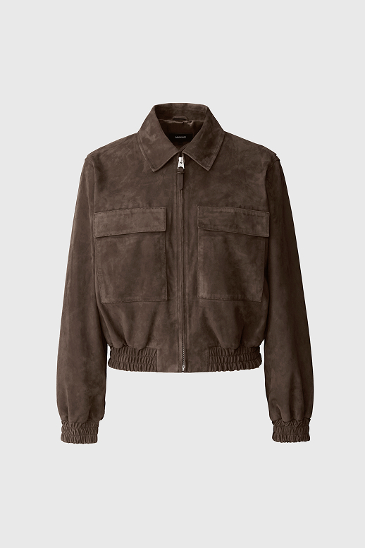 SENKA-SU Patch Pocket Suede Jacket for Women