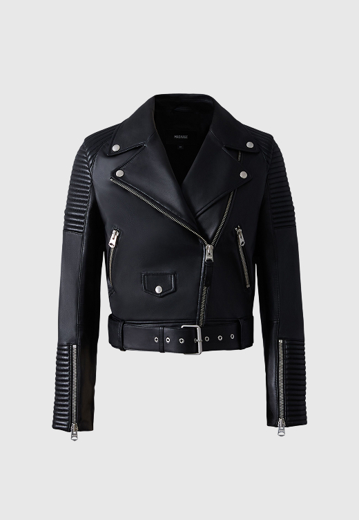 MASINA Zip-Vent Leather Jacket