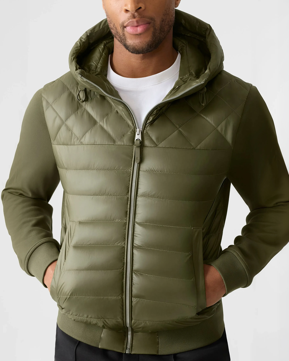 FLETCHER Mixed-Media Down Hooded Jacket