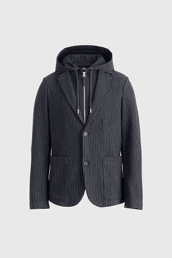 WELLS-K 2-in-1 Brushed Knit Blazer With Removable Bib