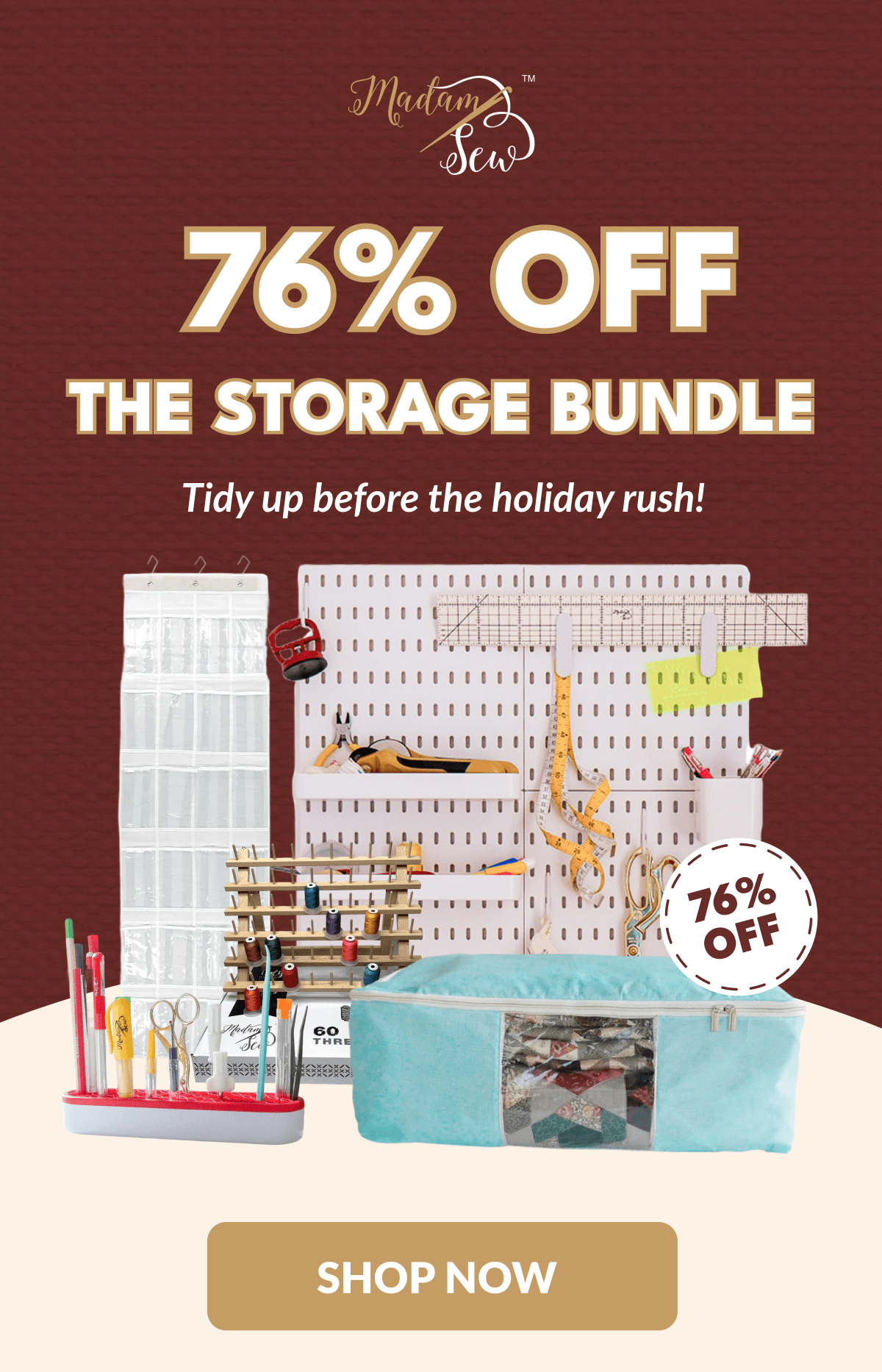 76% OFF THE STORAGE BUNDLE | Tidy up before the holiday rush! | [SHOP NOW]