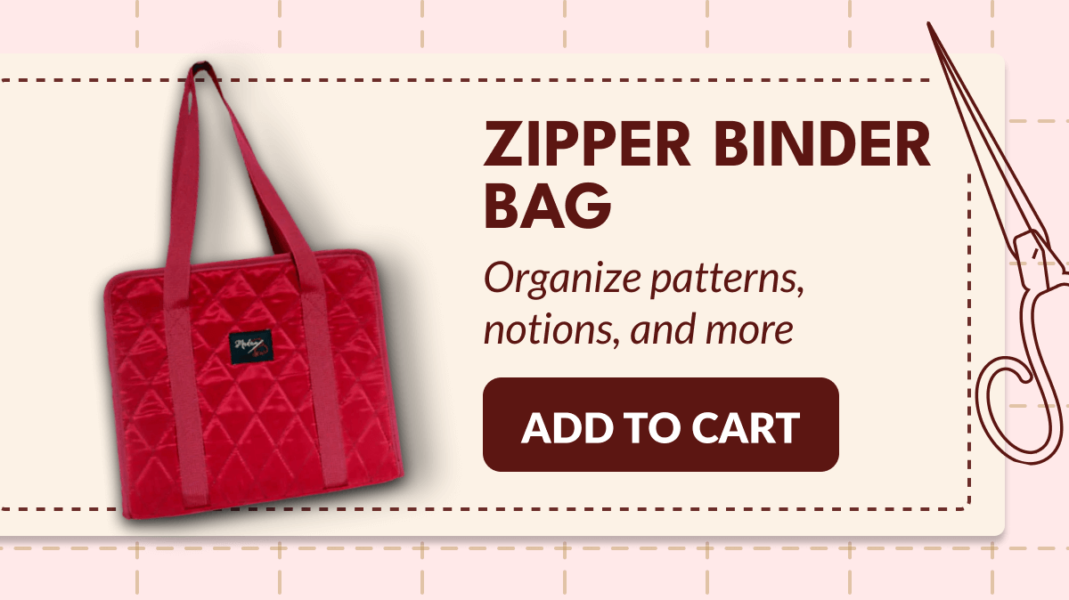 ZIPPER BINDER BAG | Organize patterns, notions, and more [ADD TO CART]