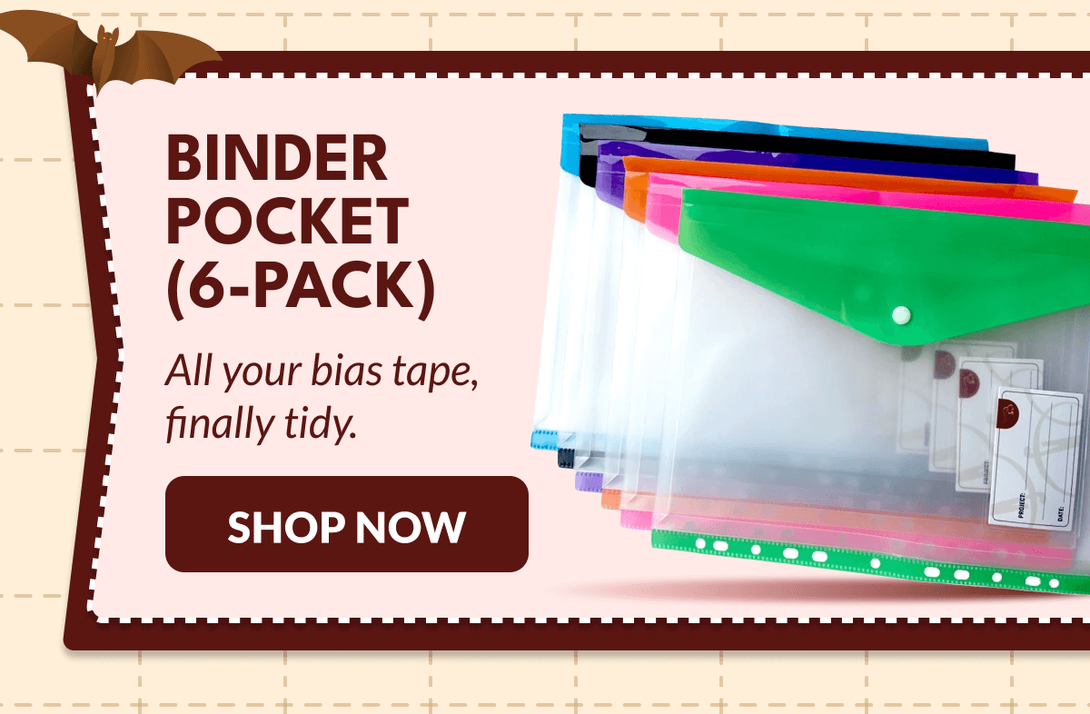 BINDER POCKET (6-PACК) | All your bias tape, finally tidy. [SHOP NOW]