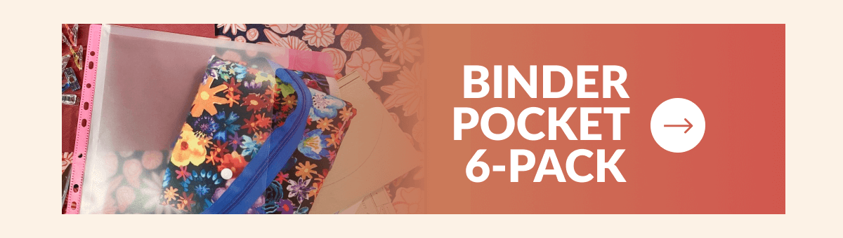 [BINDER POCKET 6-PACK]