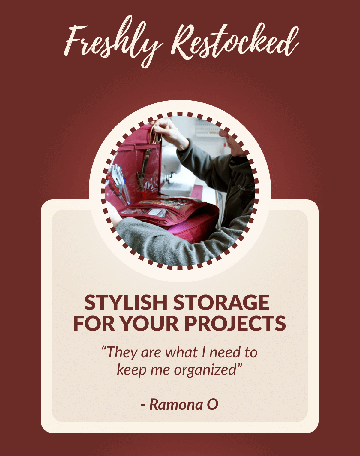 STYLISH STORAGE FOR YOUR PROJECTS 