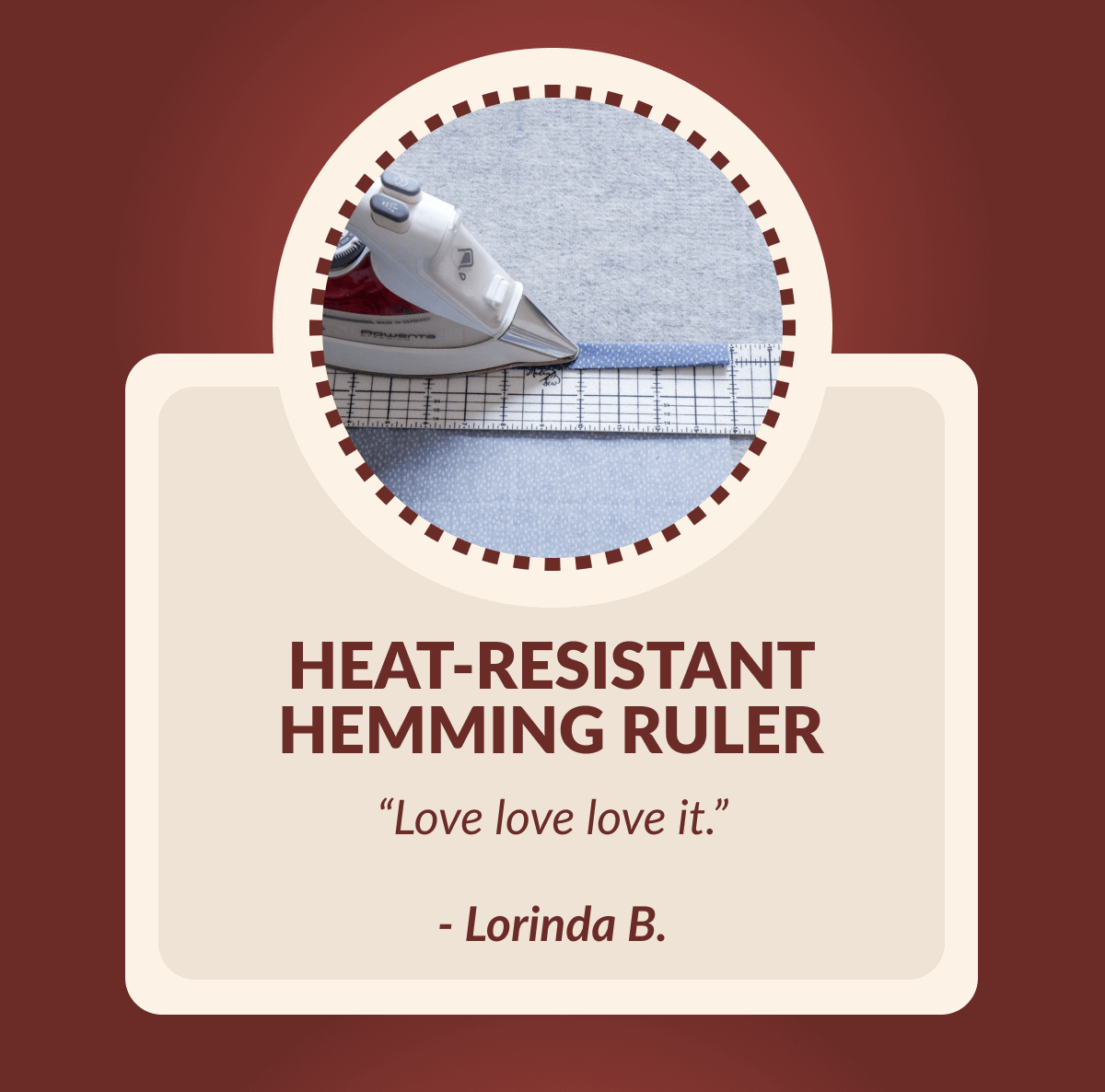 HEAT-RESISTANT HEMMING RULER | 