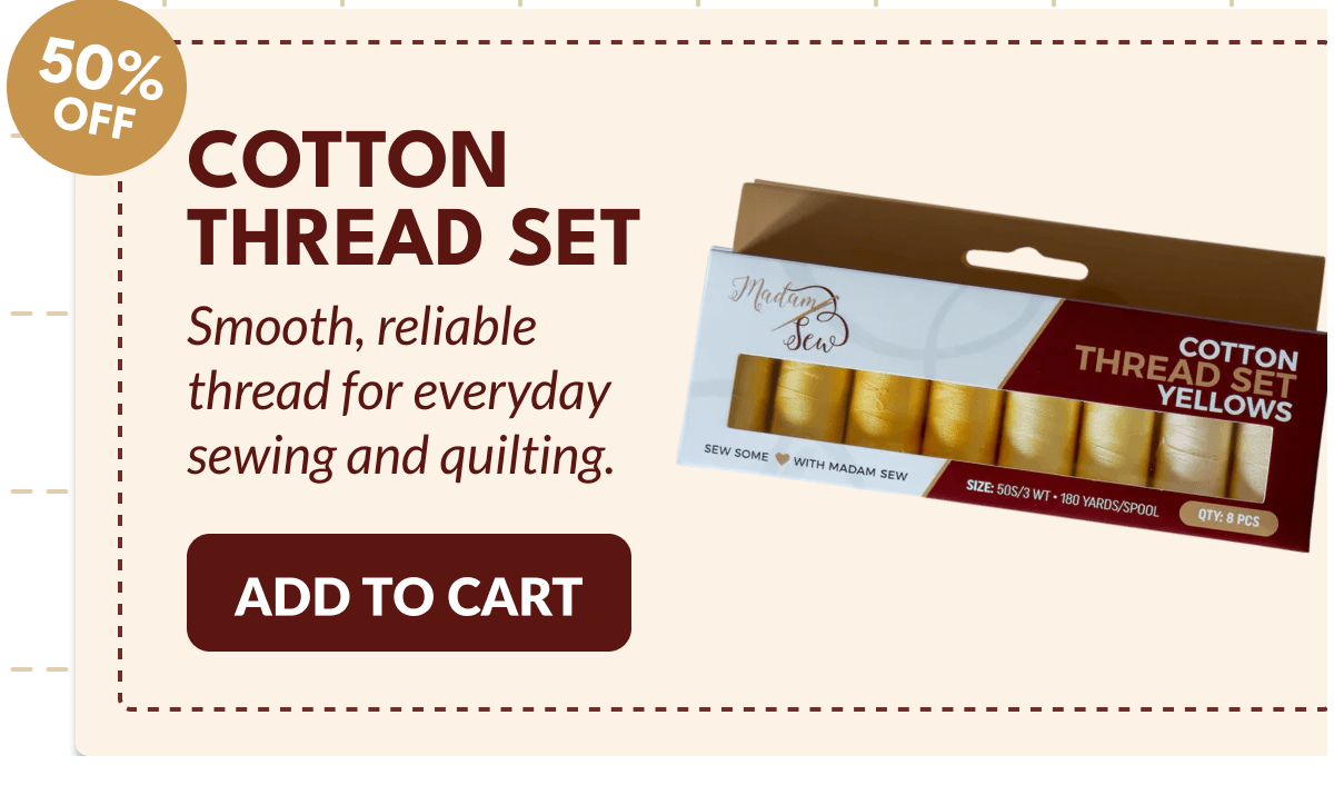 COTTON THREAD SET | Smooth, reliable thread for everyday sewing and quilting. [ADD TO CART]