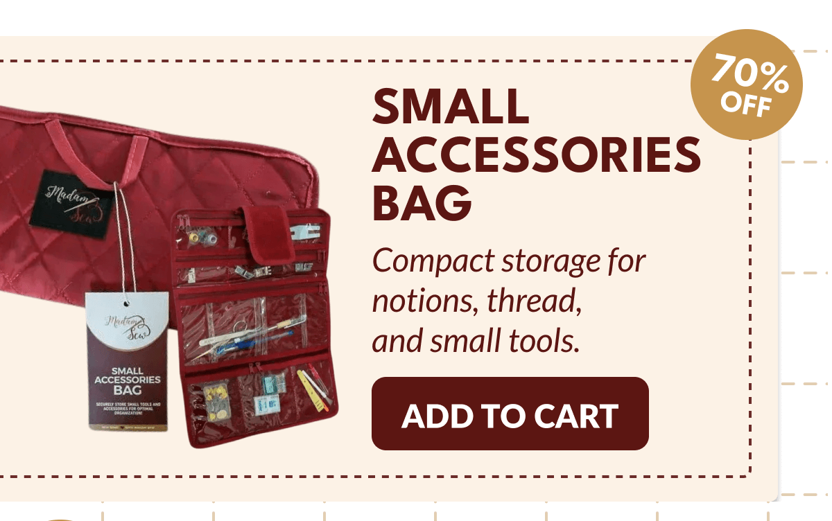 SMALL ACCESSORIES BAG | Compact storage for notions, thread, and small tools. [ADD TO CART]