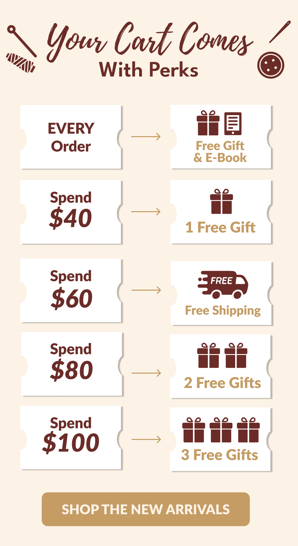 Your Cart Comes With Perks | EVERY Order | Free Gift & E-Book | Spend $40 1 Free Gift | Spend $60 • FREE Free Shipping | Spend $80 2 Free Gifts | Spend $100 3 Free Gifts | Your second chance to grab 2025's most-loved launches starts now. [SHOP THE NEW ARRIVALS]